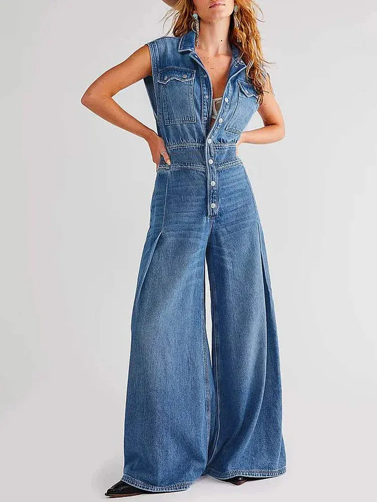Addie Raye Denim Jumpsuit