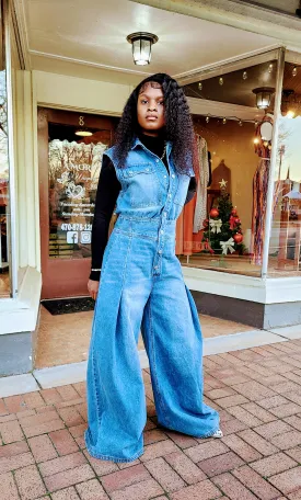 Addie Raye Denim Jumpsuit