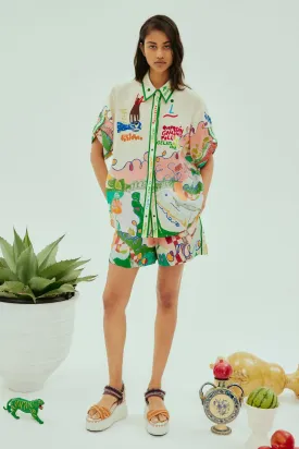 Alemais Nadia Shirt and Short Set Print Size 8