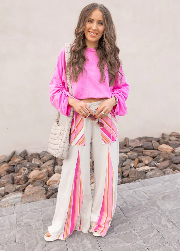Boho Breeze Striped Wide-Leg Pants