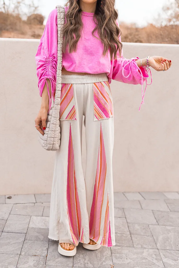 Boho Breeze Striped Wide-Leg Pants