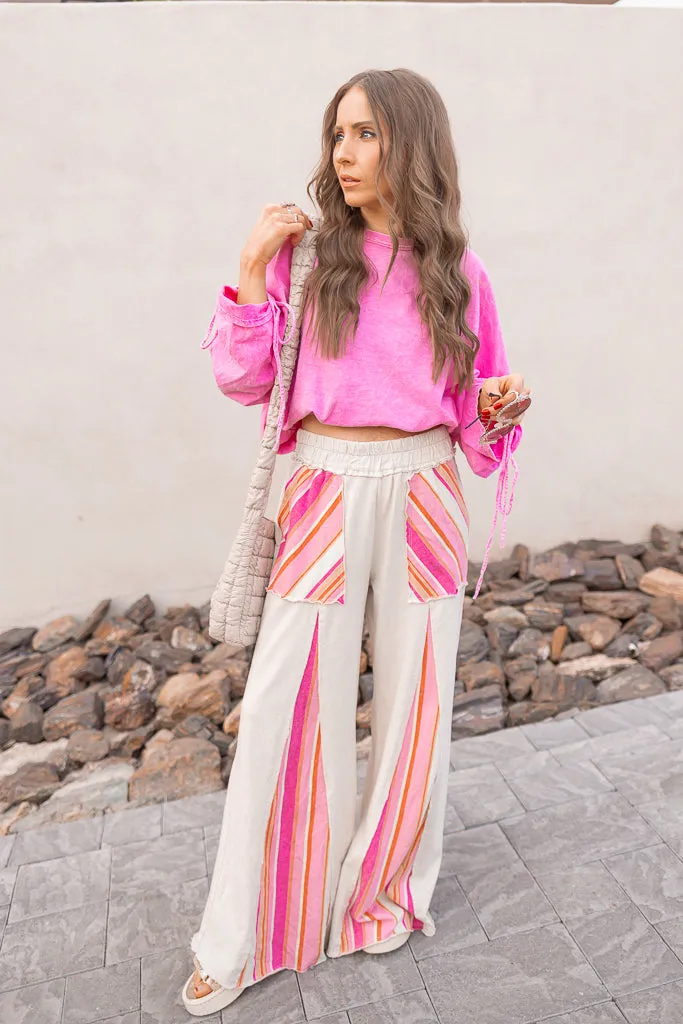 Boho Breeze Striped Wide-Leg Pants