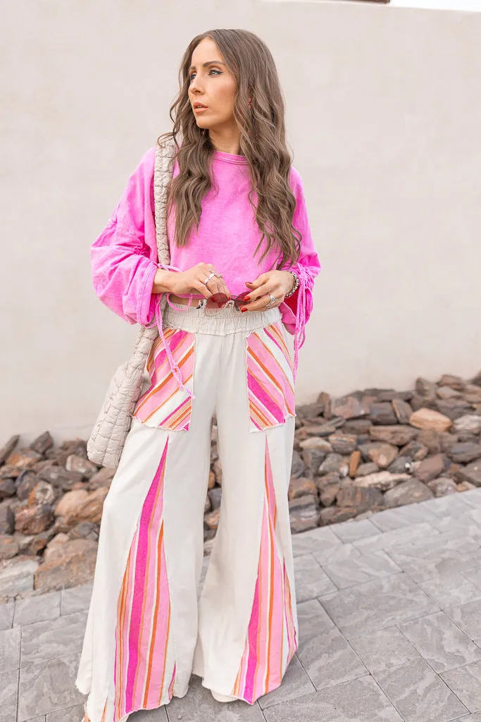Boho Breeze Striped Wide-Leg Pants