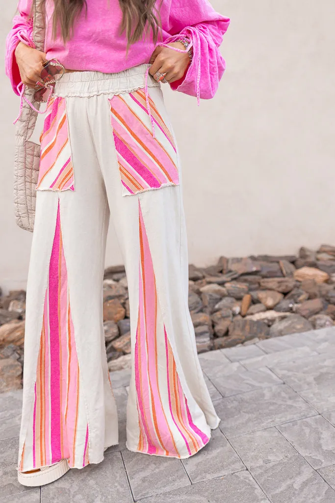 Boho Breeze Striped Wide-Leg Pants