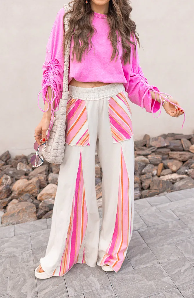 Boho Breeze Striped Wide-Leg Pants
