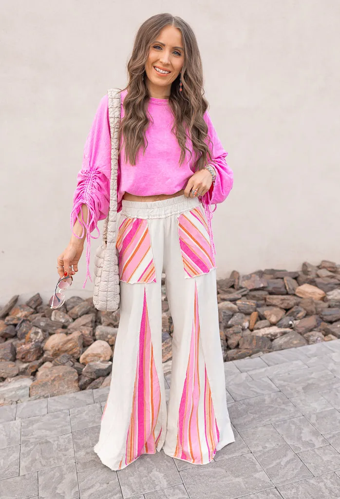 Boho Breeze Striped Wide-Leg Pants