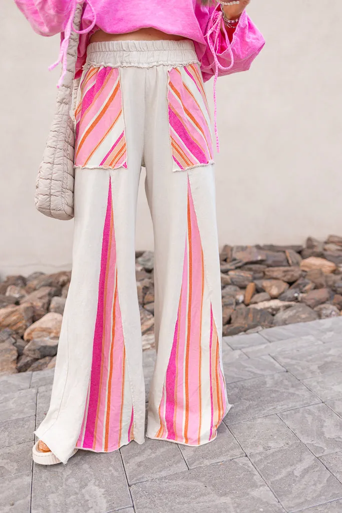 Boho Breeze Striped Wide-Leg Pants