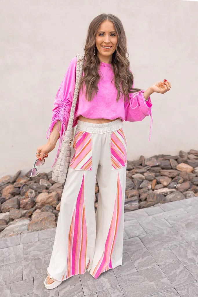 Boho Breeze Striped Wide-Leg Pants