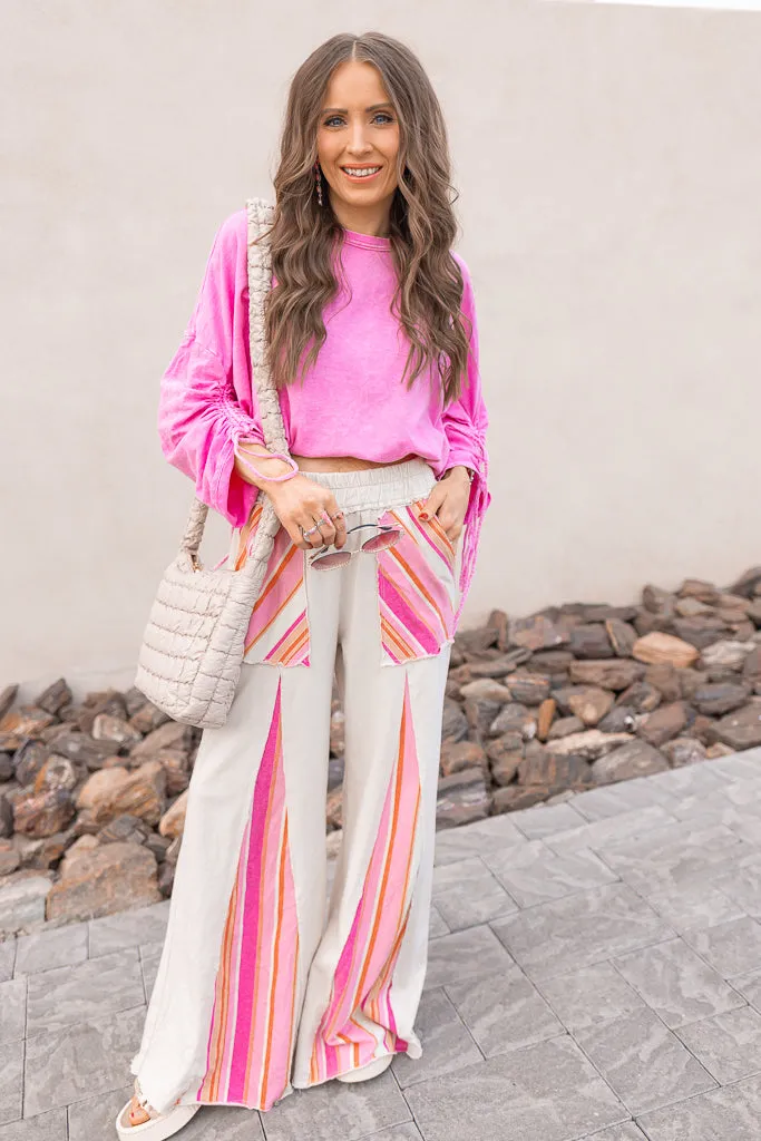 Boho Breeze Striped Wide-Leg Pants
