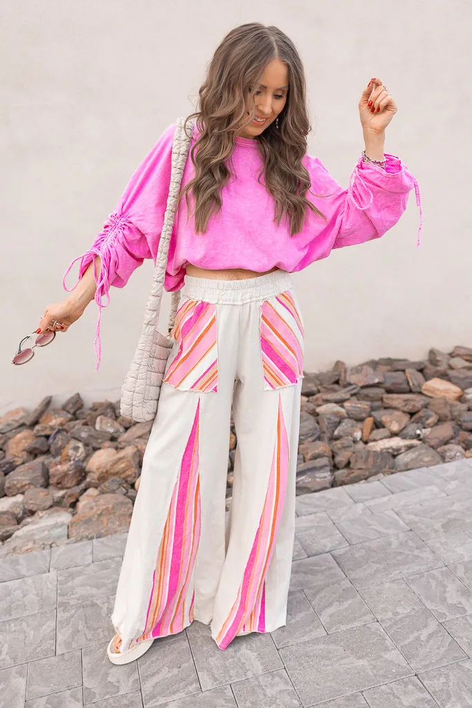 Boho Breeze Striped Wide-Leg Pants