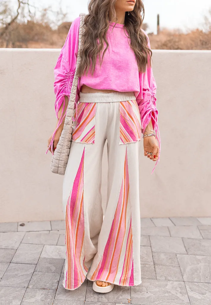 Boho Breeze Striped Wide-Leg Pants
