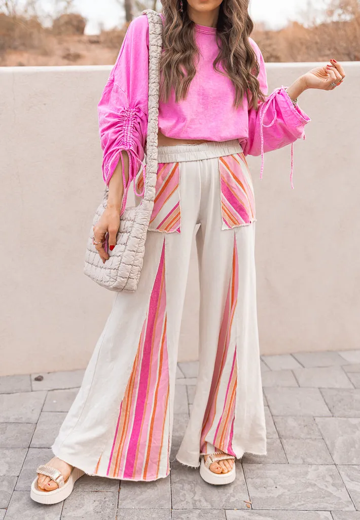 Boho Breeze Striped Wide-Leg Pants