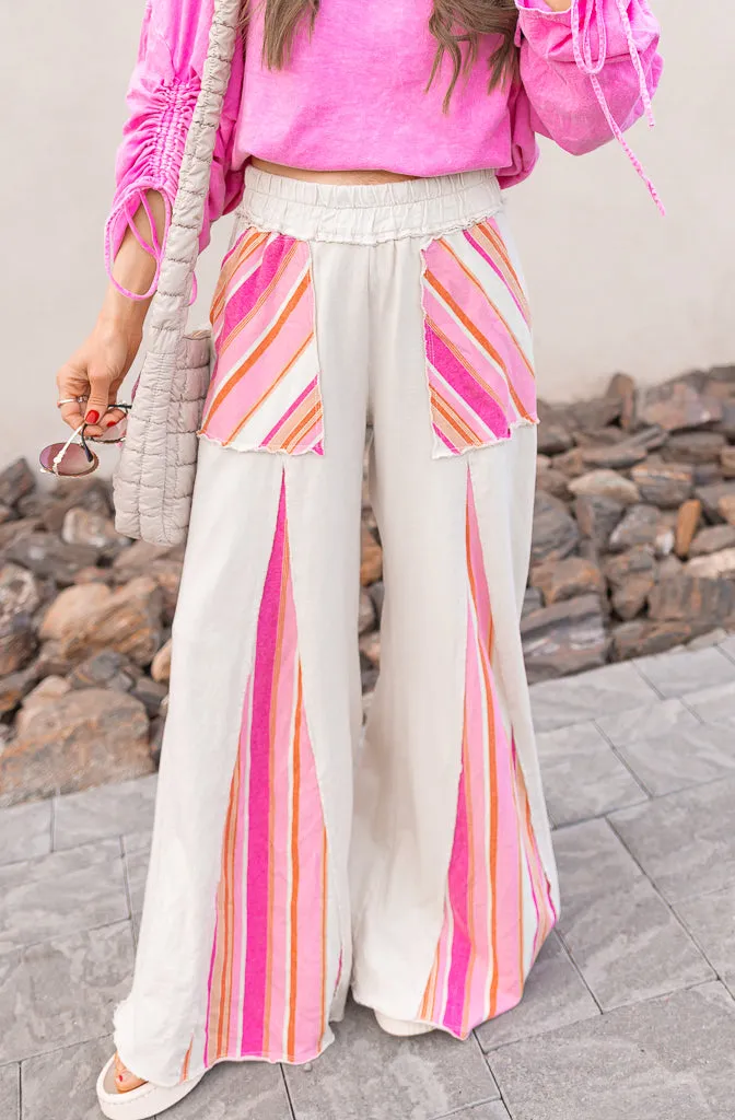 Boho Breeze Striped Wide-Leg Pants