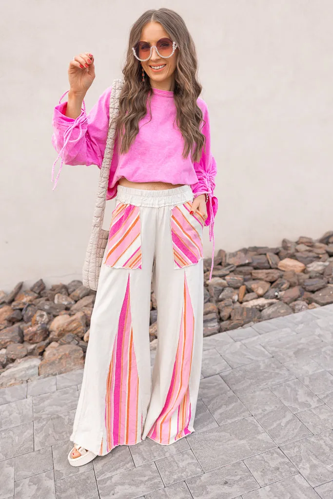 Boho Breeze Striped Wide-Leg Pants