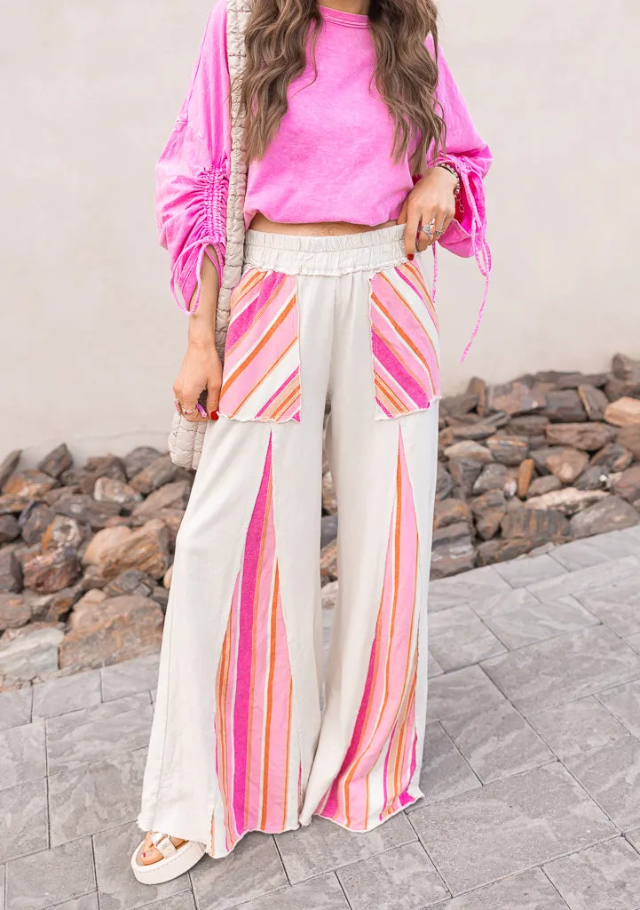 Boho Breeze Striped Wide-Leg Pants