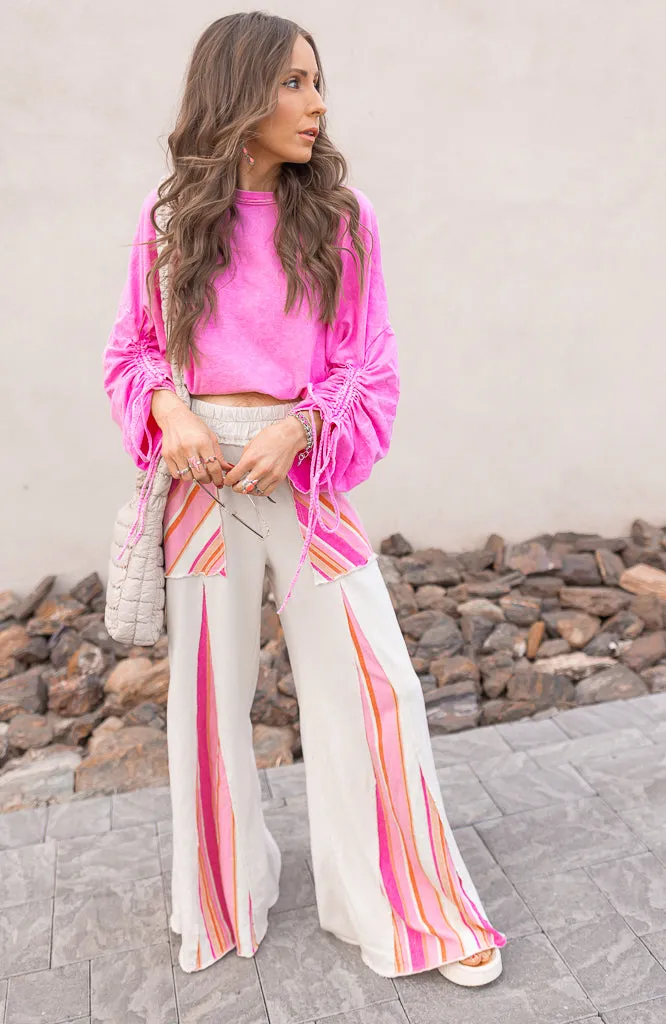Boho Breeze Striped Wide-Leg Pants