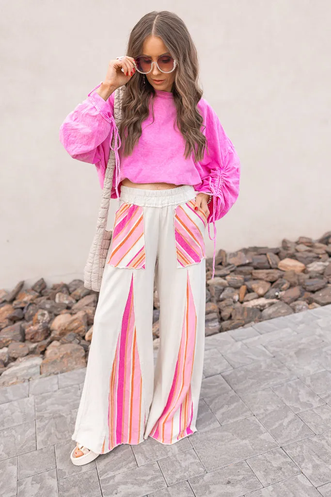 Boho Breeze Striped Wide-Leg Pants