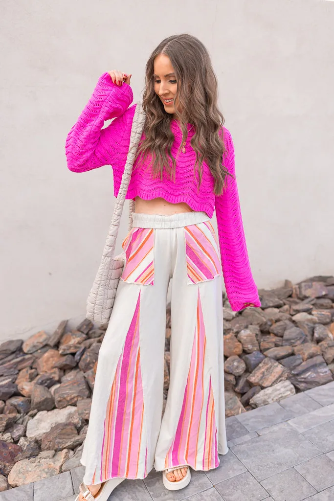 Boho Breeze Striped Wide-Leg Pants
