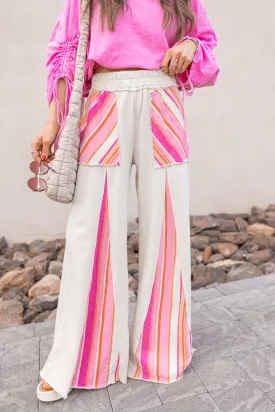 Boho Breeze Striped Wide-Leg Pants