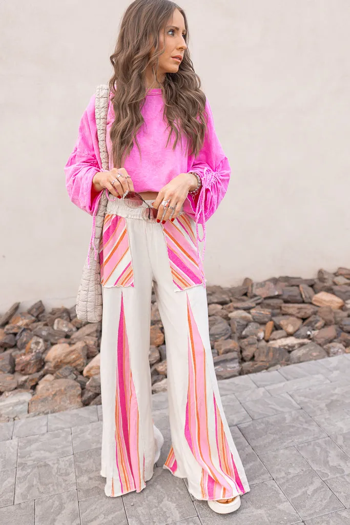 Boho Breeze Striped Wide-Leg Pants