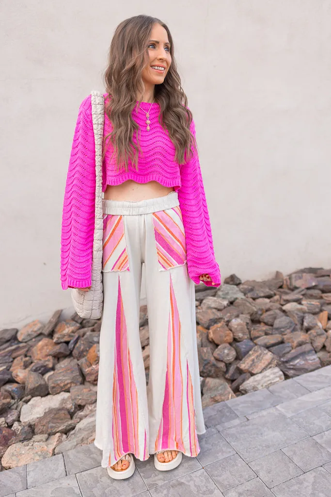 Boho Breeze Striped Wide-Leg Pants
