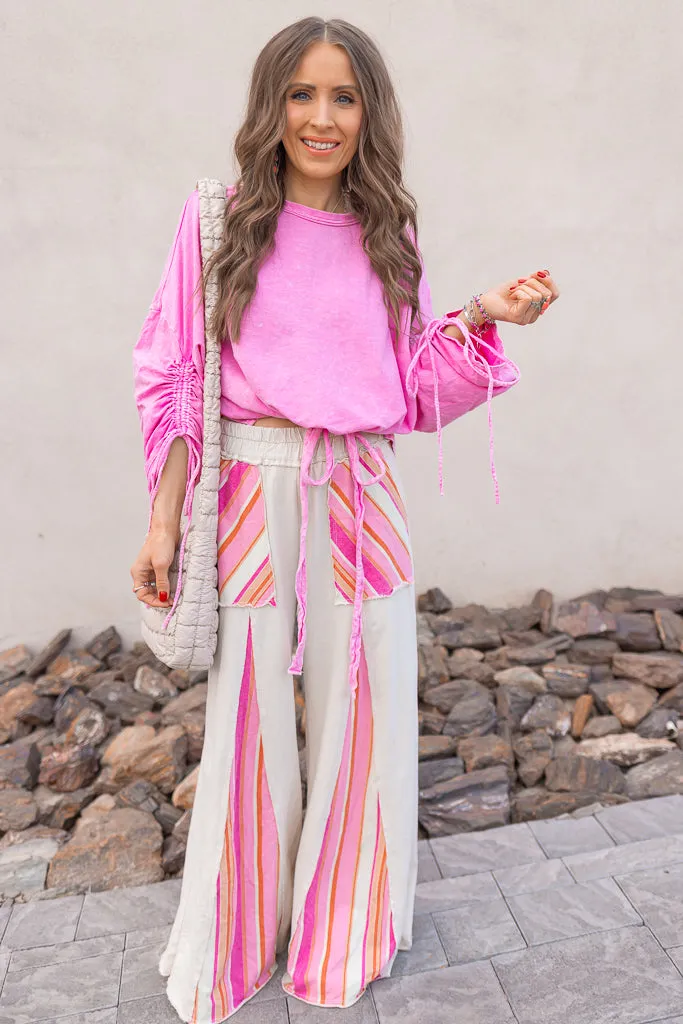 Boho Breeze Striped Wide-Leg Pants