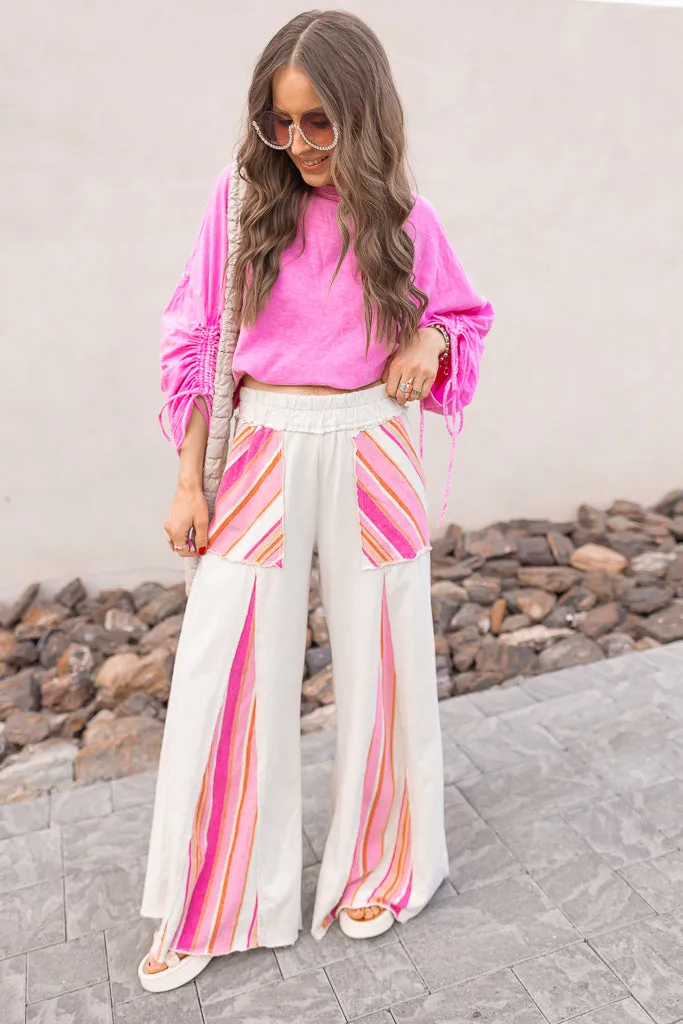 Boho Breeze Striped Wide-Leg Pants