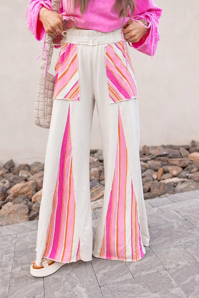 Boho Breeze Striped Wide-Leg Pants