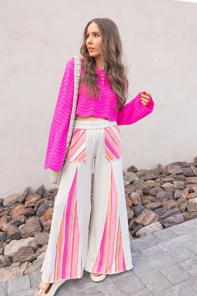 Boho Breeze Striped Wide-Leg Pants