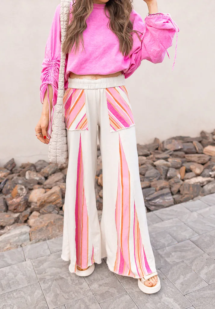 Boho Breeze Striped Wide-Leg Pants