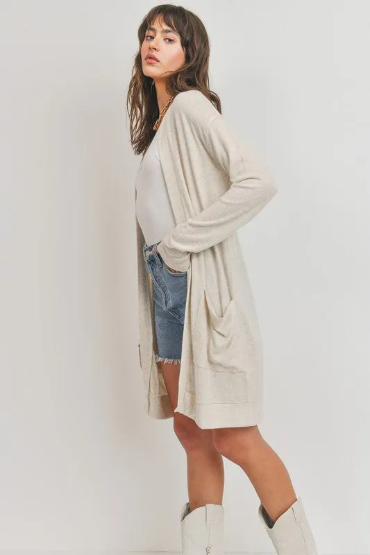 Brushed Knit Open Cardigan (1 Large Left)