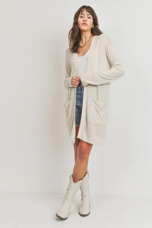 Brushed Knit Open Cardigan (1 Large Left)