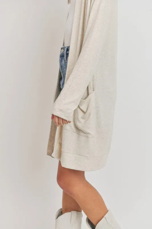 Brushed Knit Open Cardigan (1 Large Left)