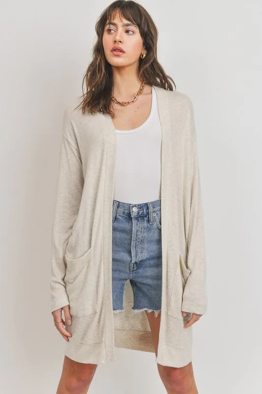 Brushed Knit Open Cardigan (1 Large Left)