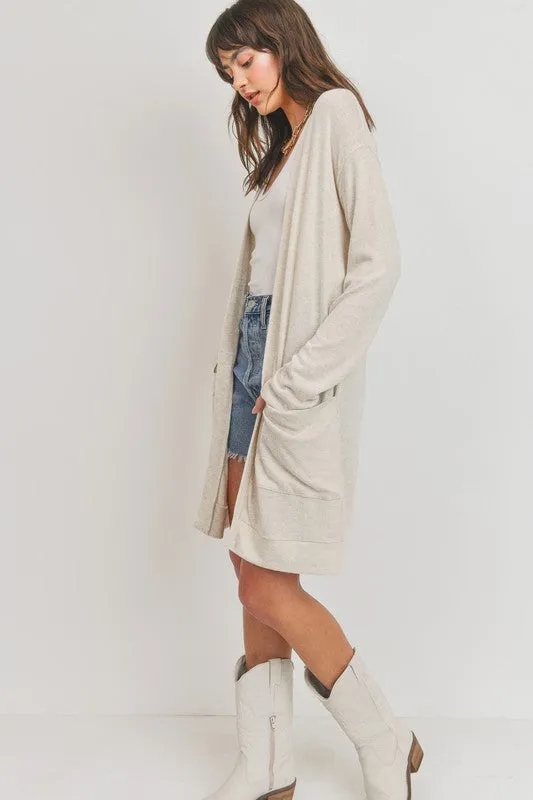 Brushed Knit Open Cardigan (1 Large Left)
