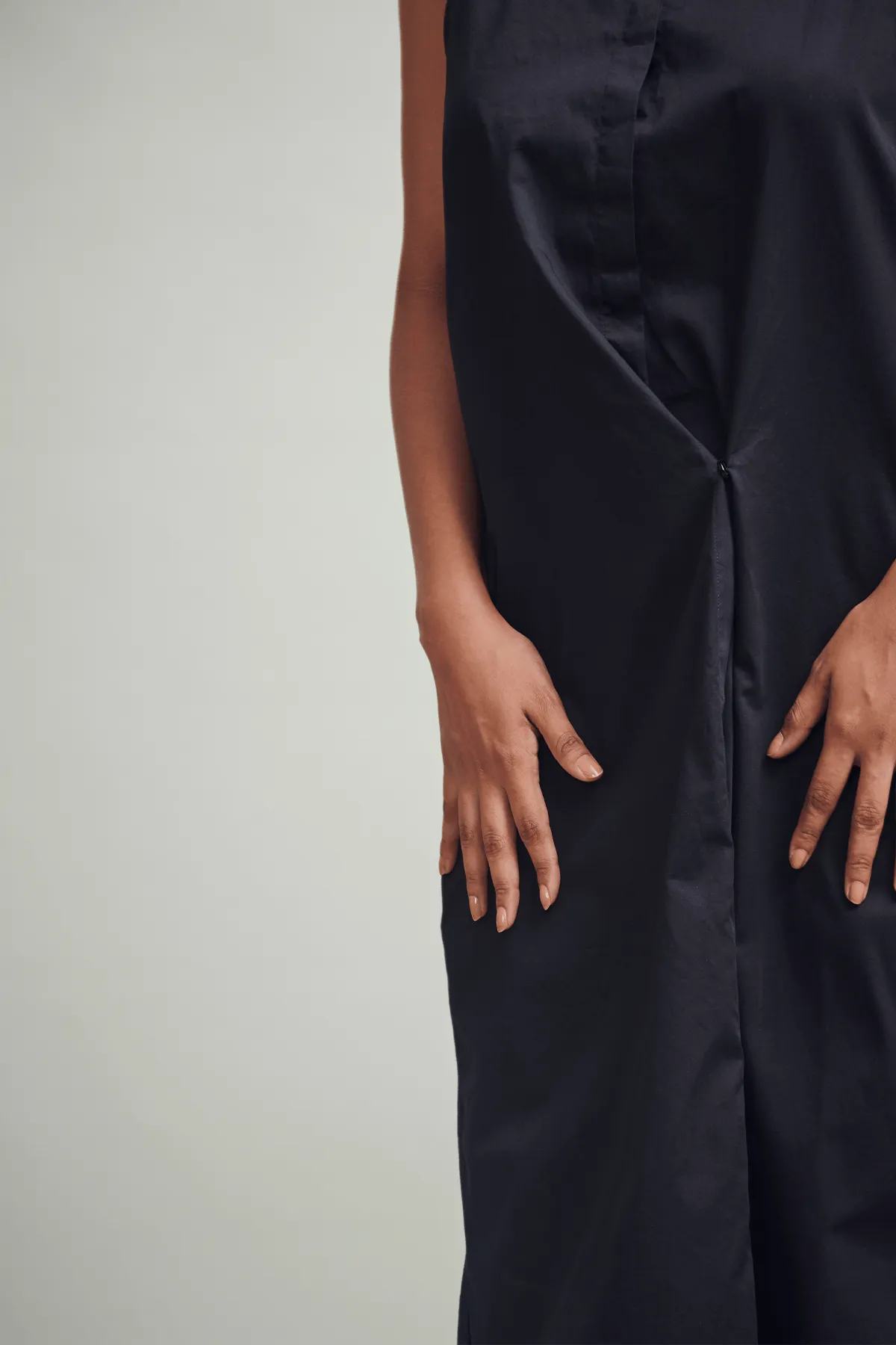 Button Pleat Midi