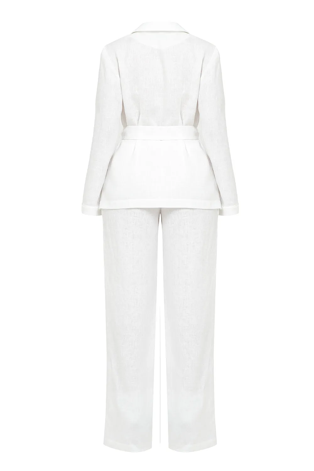 Capri White Linen Set