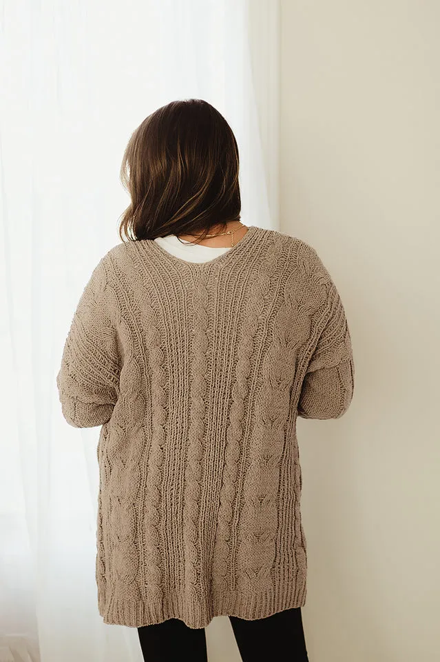 Chenille Open Front Cardigan
