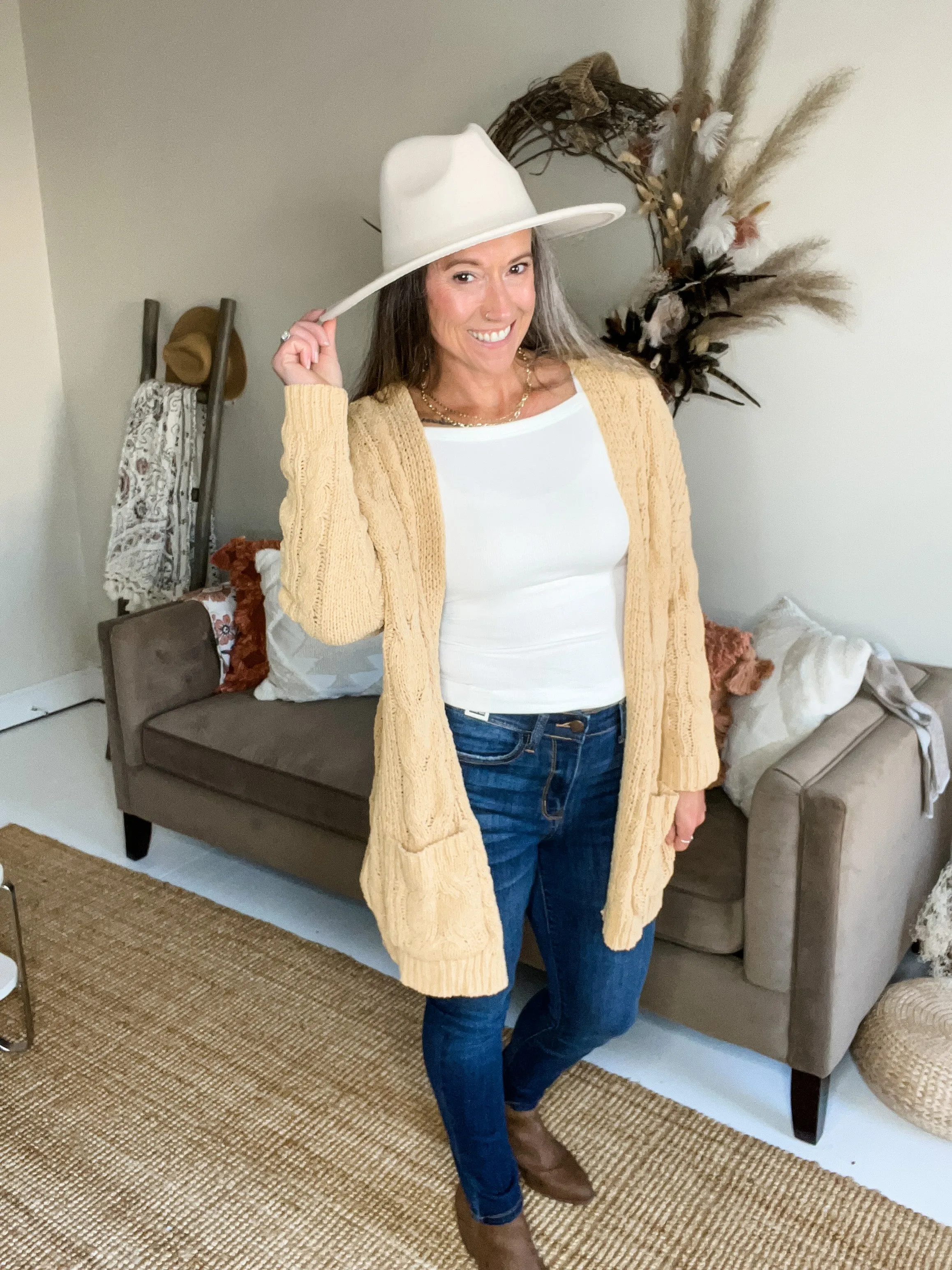 Chenille Open Front Cardigan
