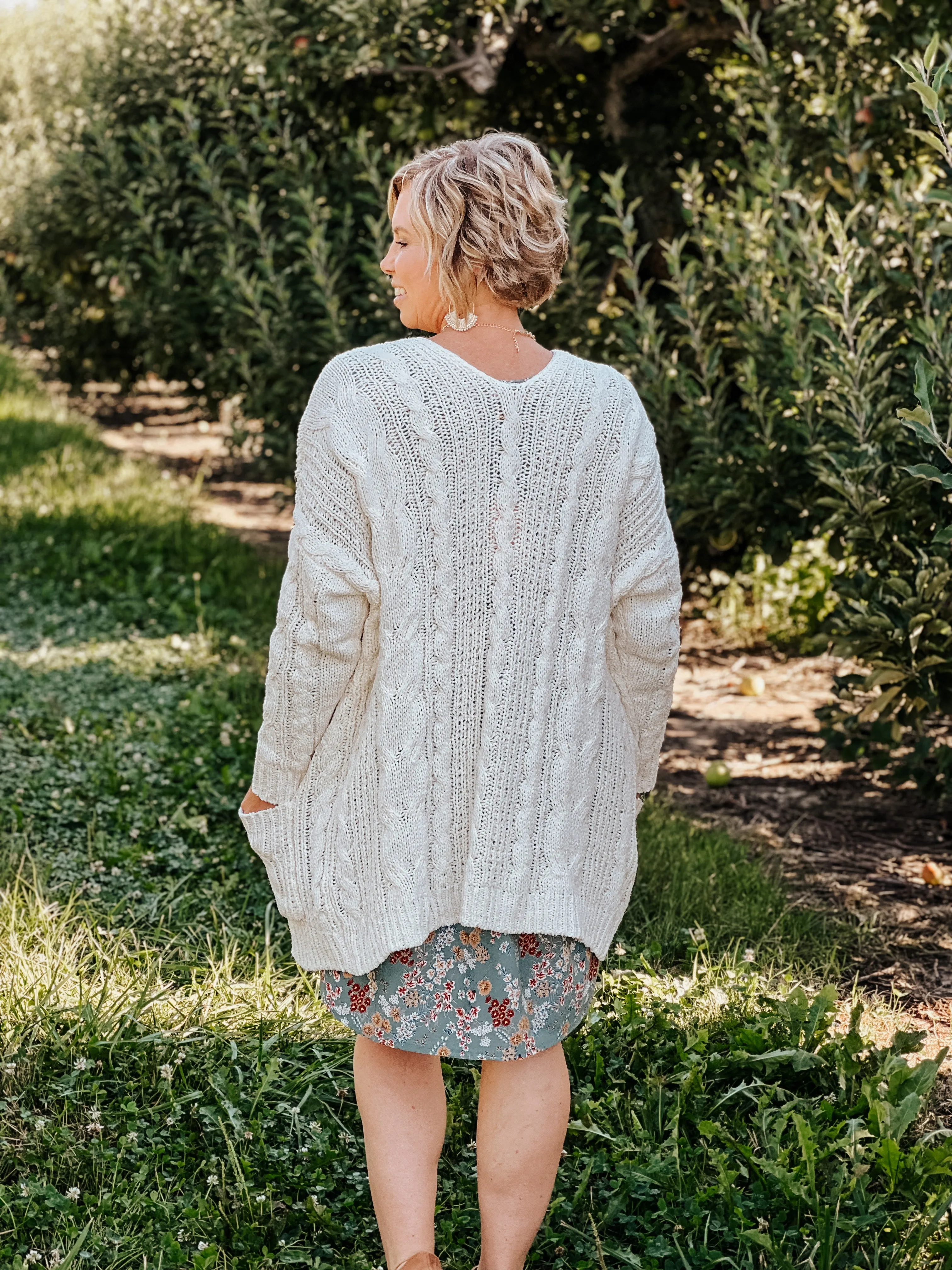 Chenille Open Front Cardigan