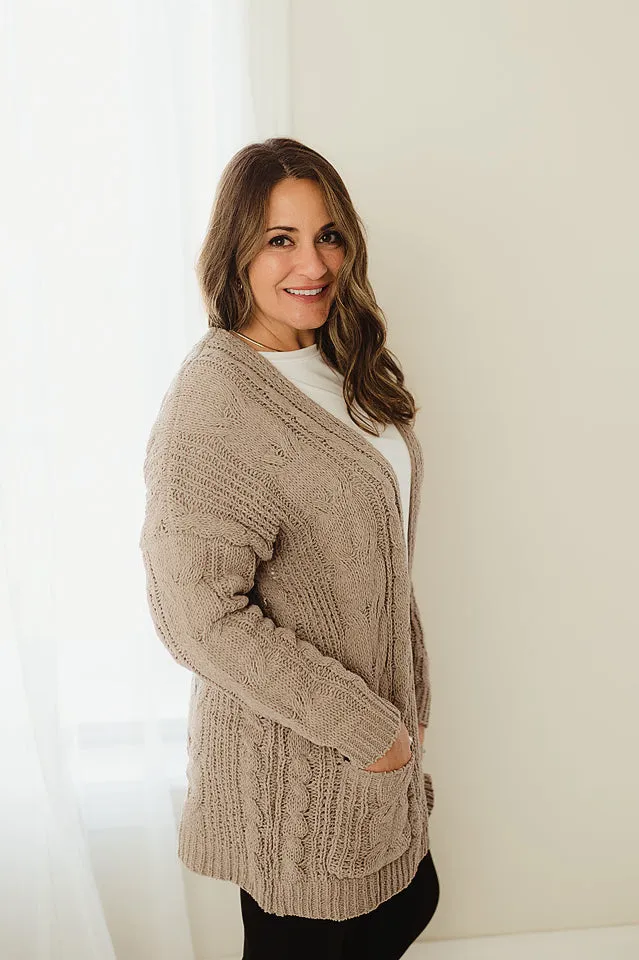 Chenille Open Front Cardigan