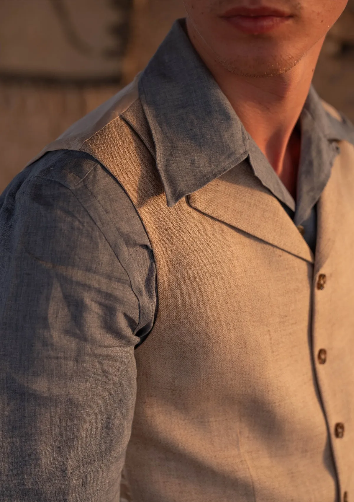 Coleman Summer-weight Waistcoat - White Pepper