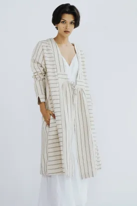 COTTON LINEN CARDIGAN KIMONO MAIKO