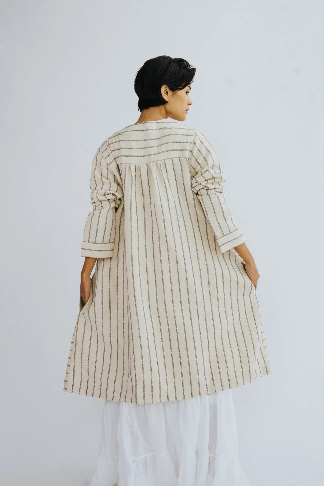 COTTON LINEN CARDIGAN KIMONO MAIKO