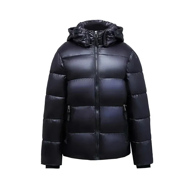 Fashion Winter Hooded Down Cotton Jacket for Women – Warm, Thick, Waterproof Long Parka Coat with Pockets – Casual Black Overcoat for Winter