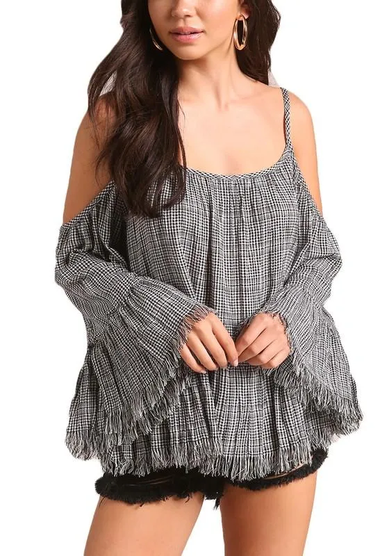 Gingham Fringe Tunic