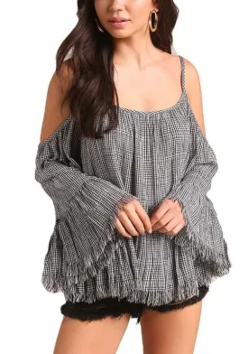 Gingham Fringe Tunic