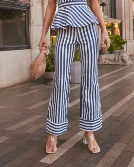 Hudson Striped Flare Pant