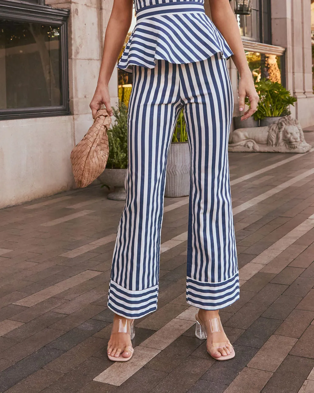 Hudson Striped Flare Pant