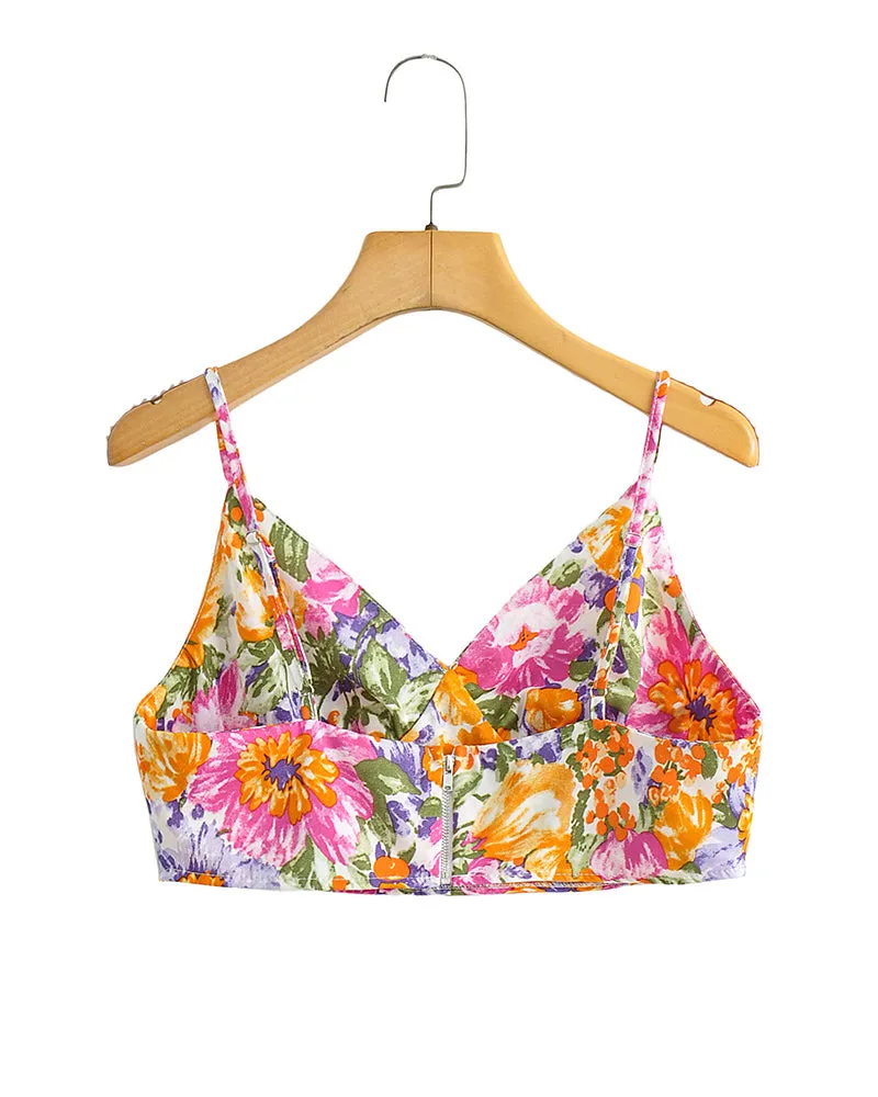 Jojo Floral Ruffled V-Neck Two-Piece Dress